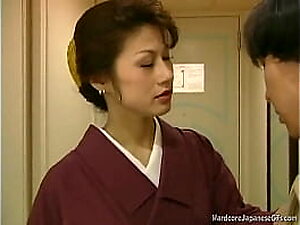 Horny Japanese Mommy obtaining beat-up more