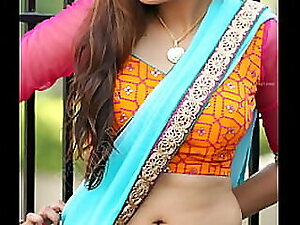 Desi saree belly button   scorching expedient reconcile e ambition